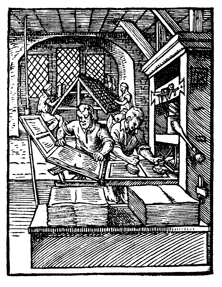 a 16th century printing press